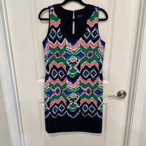 Navy, Pink, Green Shift Dress